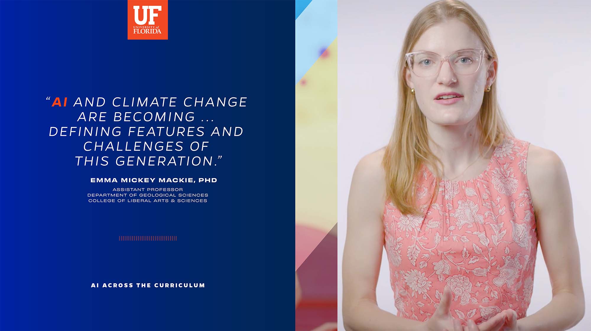 Dr. Emma Mickey Mackie, Assistant Professor, being quoted saying 